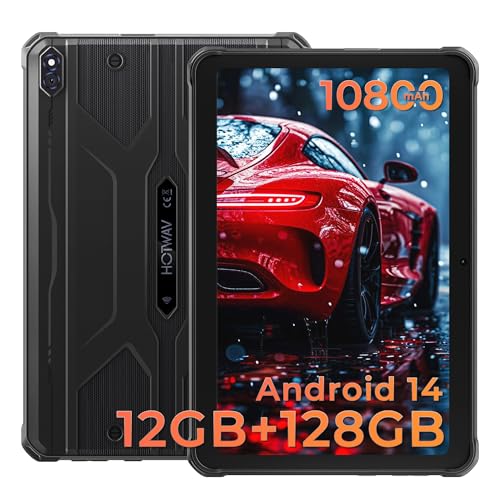 Image of HOTWAV R8 Rugged Tablet Android 14, 10.1 inch HD+ Display 10800mAh Battery, Octa-Core 12GB RAM+128GB ROM+1TB Outdoor Tablet, 13MP+5MP Camera IP68 /IP69K Waterproof, 4G Dual SIM /5G WiFi /BT5.1 /GPS | Waterproof Tablet 10800mAh 13MP+5MP Camera, IP68 /IP69K /MIL-STD-810H Shockproof,4G Dual SIM /5G WiFi /BT5.1 /GPS /OTG /Face ID