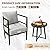 NATURAL EXPRESSIONS Outdoor Patio Furniture Conversation Sets 3 Pieces Patio Lawn Chair Set Porch Chairs with Metal Table for Balcony Yard Garden Lawn Poolside