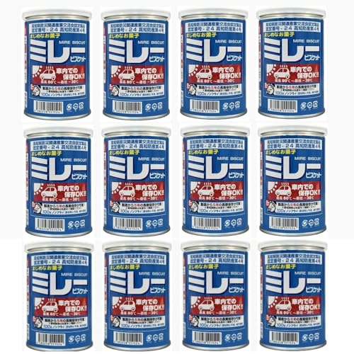 【12個セット】野村煎豆加工店 車載用 ミレービスケット 100g 賞味期限4年半保証 まじめなお菓子 ノンフライ 非常食 (12)