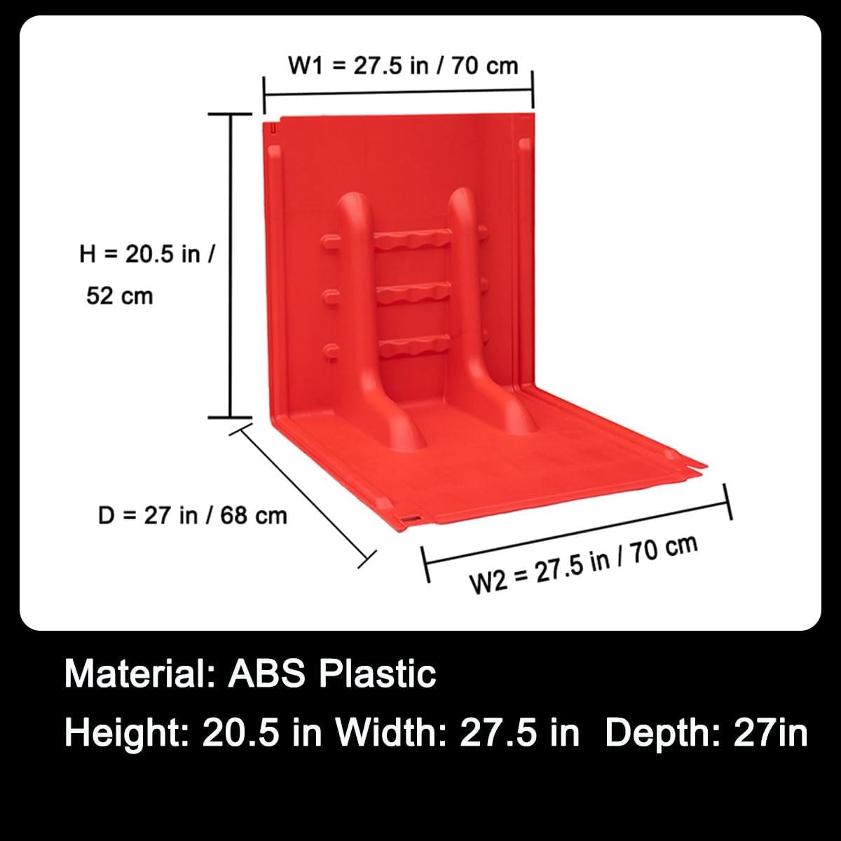 Flood Protection Barrier Water Panel, Removable Combination Flood Protection Board, ABS Plastic L-Shaped Waterproof Wall for Home Garage Office Basements Warehouses(2 PCS)