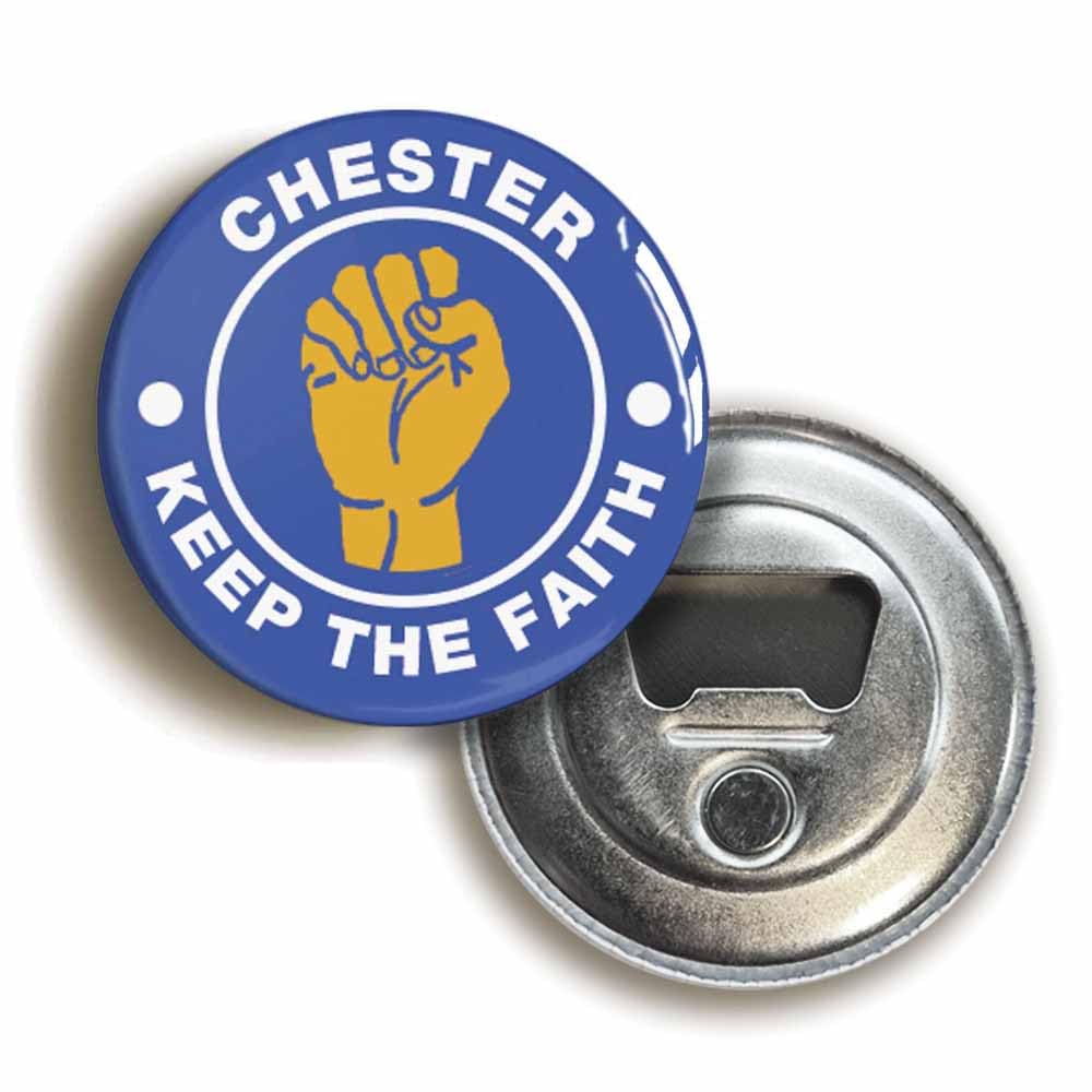 Chester Keep The Faith Northern Soul Bottle Opener Fridge Magnet (Circular 2.3inch / 59mm Diameter)