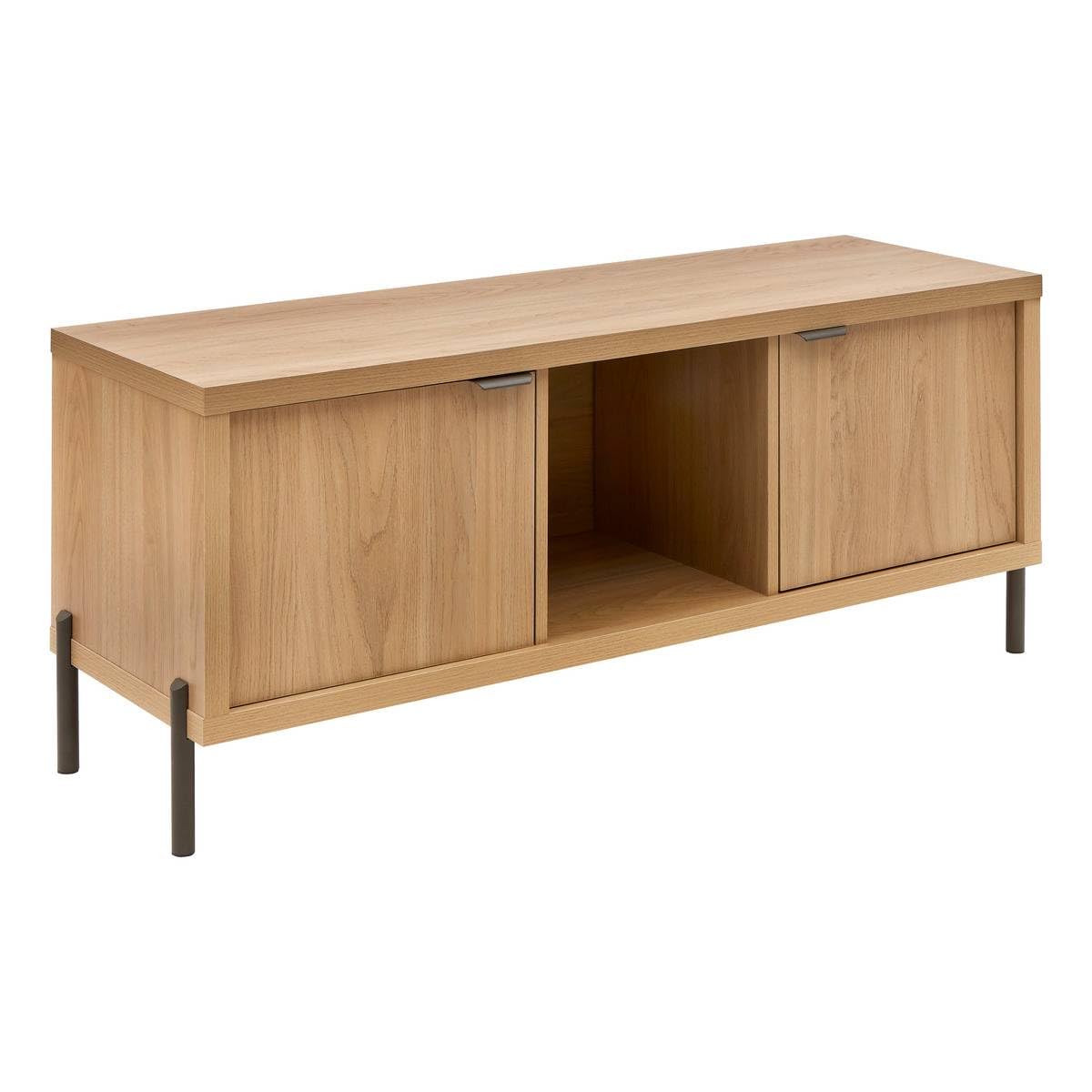 5five - mobile tv alvo rettangolare 39,5x122,5 cm, 2 ante, beige