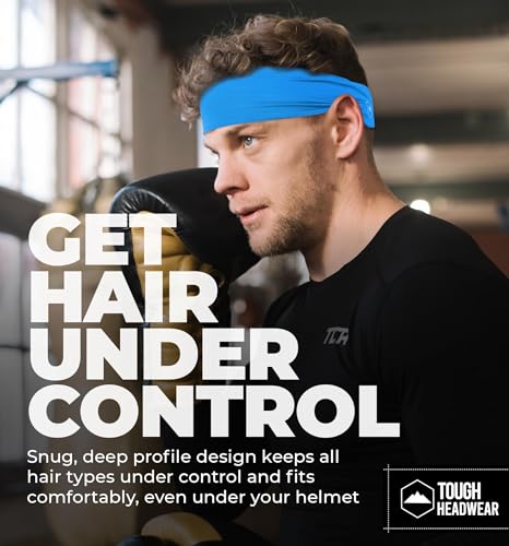 Image of Tough Headwear Tough Outfitters Headband for Men - Mens Headbands - Working Out Sports Performance Head Bands - Athletic Cycling Running Sweat Band, Football Headbands - Sweat Bands Men /Women