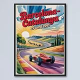 Vintage F1 Racing Poster–Barcelona-catalunya 29 Avril 1991 Circuit Motorsport Wall Art–Retro Formula 1 Race Car Print, Unique Gift for Fans, Office, Living Room, Home & Garage Décor R0Xf9x