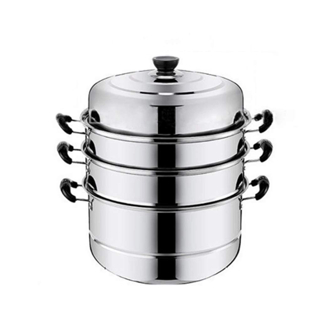 GTHTUHFD 4 Layer Stainless Steel Thicken Steamer Pot Steam Pot Boiler Induction Cooker Steaming Pot Soup Pot For Kitchen Cookware Tools