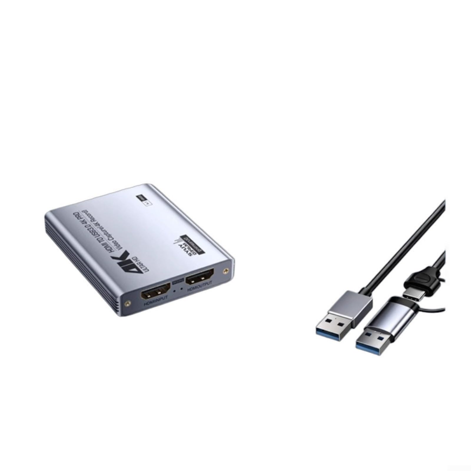 Scheda di acquisizione video 4K 60Hz con loop-out compatibile con switch Nintendo e PS5, design compatto ABS per streaming di giochi per sessioni (4K)
