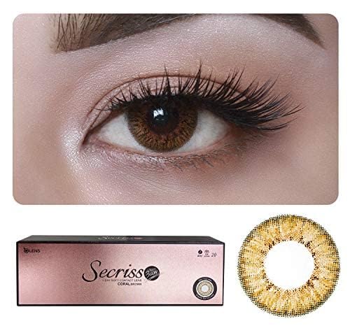 OLENS Daily Color Contact Lens - 1Day Coloured Contact Lens (Daily Disposable / 10 Pcs) - Secriss Coral Brown 1