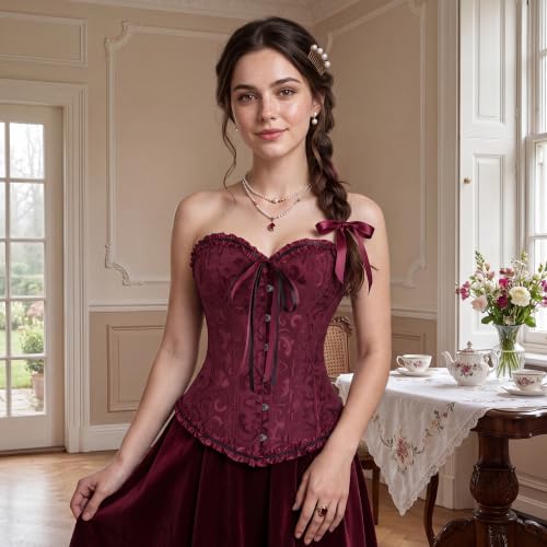 Image of frawirshau Women's Overbust Costume Corset Renaissance Victorian