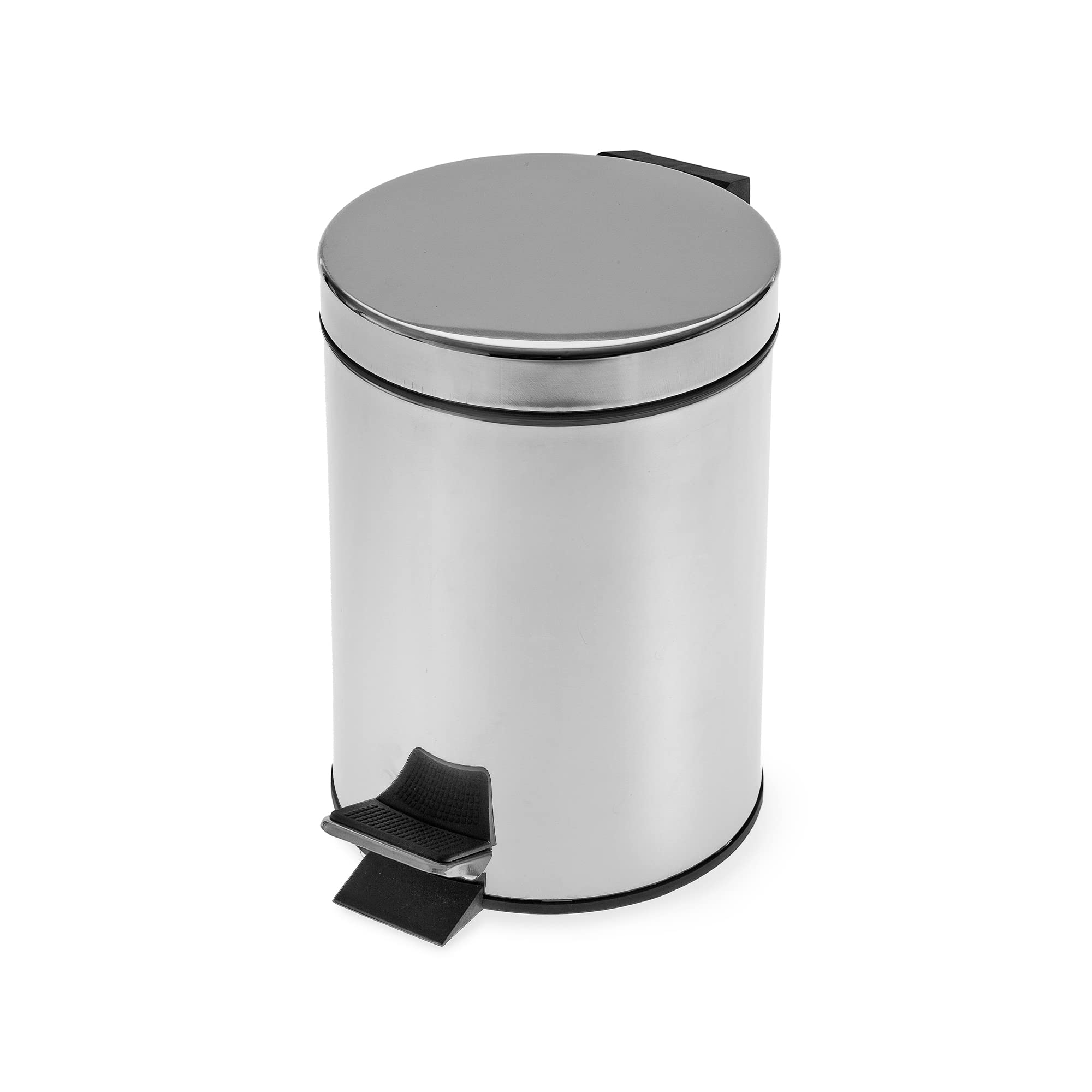 Blue Canyon Round Pedal Bin| Modern and Stylish Trash Can| 3L Bin for Kitchen, Bathroom, Bedroom, Office| Anti-Fingerprint Outer Finish| Stainless Steel Rubbish Bin| Round Waste Bin| Mirror Finish