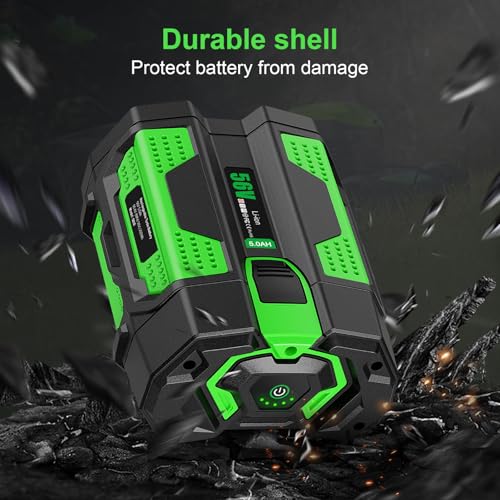 Image of TOMAPEX 56V 5.0Ah Upgraded 2Pack Battery Replacement for EGO 56V Battery,5000mAh Rechargeable Battery Compatible with EGO 56 Volt Power Tools BA5600T, BA1400T, BA4200T, BA4200, BA2240, BA2800, BA1400