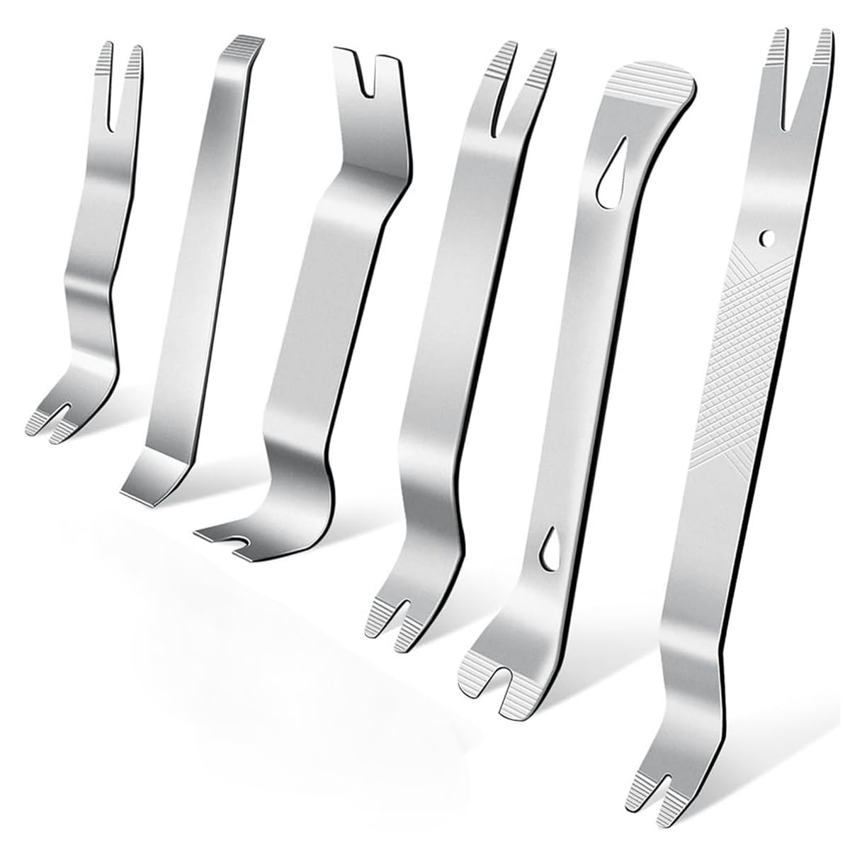 STHIRA® 6Pcs Dual Head Stainless Steel Panel Removal Tools Set Auto Interior Trim Pry Tools Car Stereo & Speaker Disassembly, Non-Damaging, Versatile Sizes & Shapes Car Tools, Repairing Removal Tool-image-36