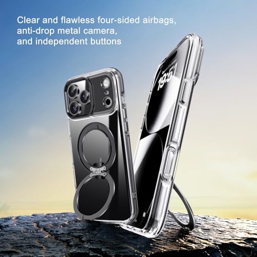 Coque iPhone 16 Pro bleu béquille évite chutes silicone rigide - 4