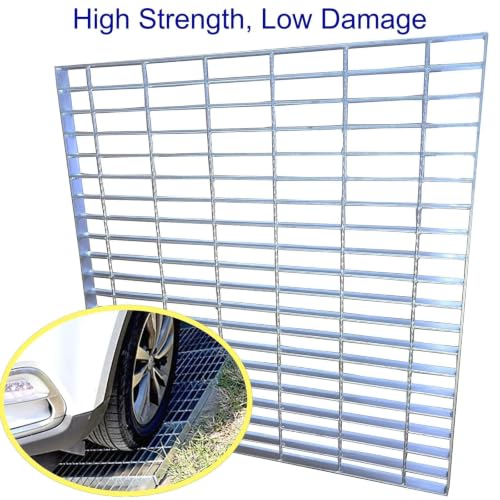 Image of Galvanized Steel Drain Grate, Driveway Channel Cover 32x32 in