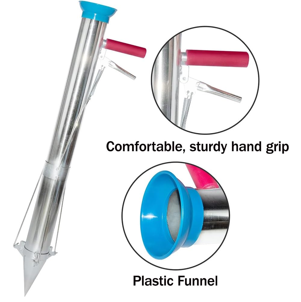 Trapiantatore manuale di verdure, in acciaio inox, per trapiantare e piantare in giardino in modo efficiente