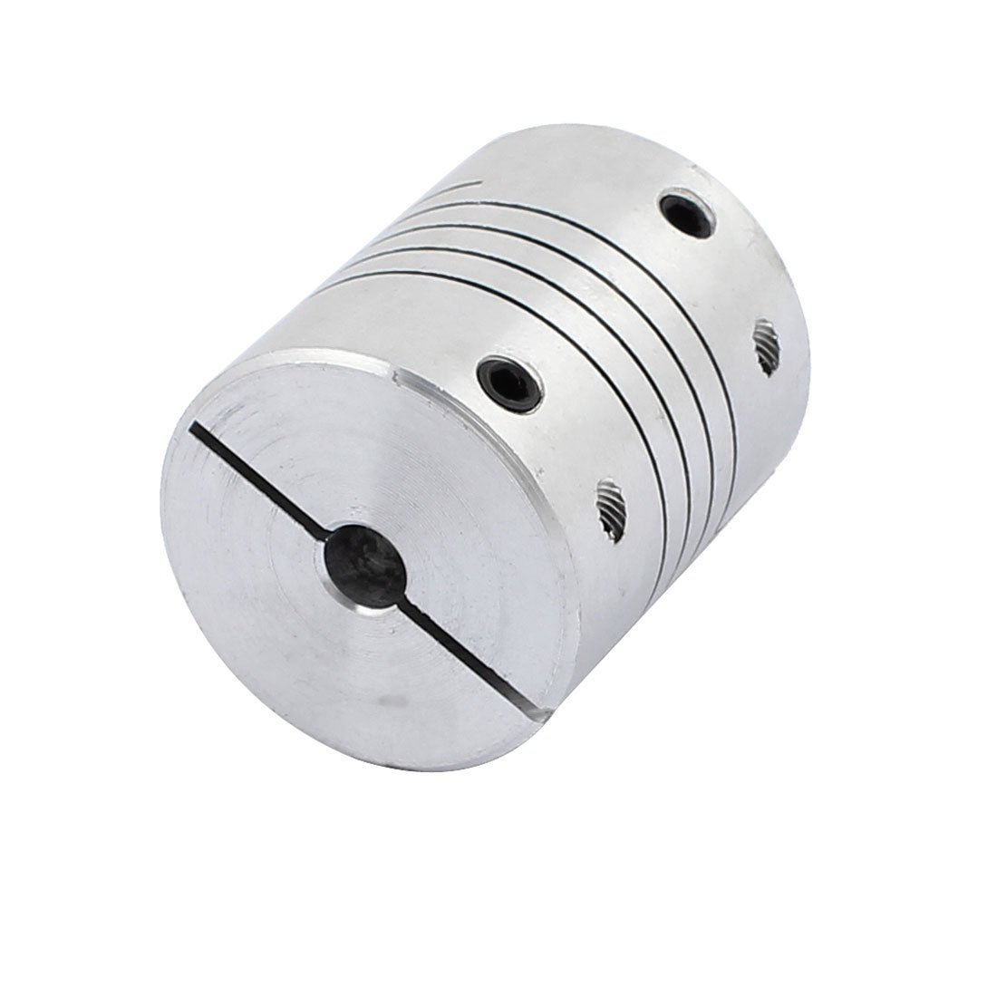 Aexit 5mmx6.35mm Aluminum Electrical equipment Alloy Spline Shaft Flexible Helical Coupling 25mm Diameter 30mm Length