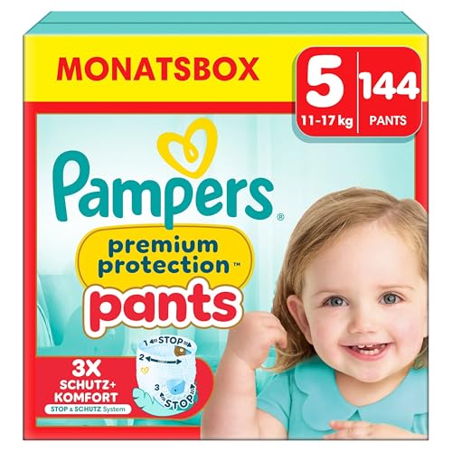 Pampers Premium Protection Pants Größe 5, 144 Windeln, 11kg-17kg, Mit...