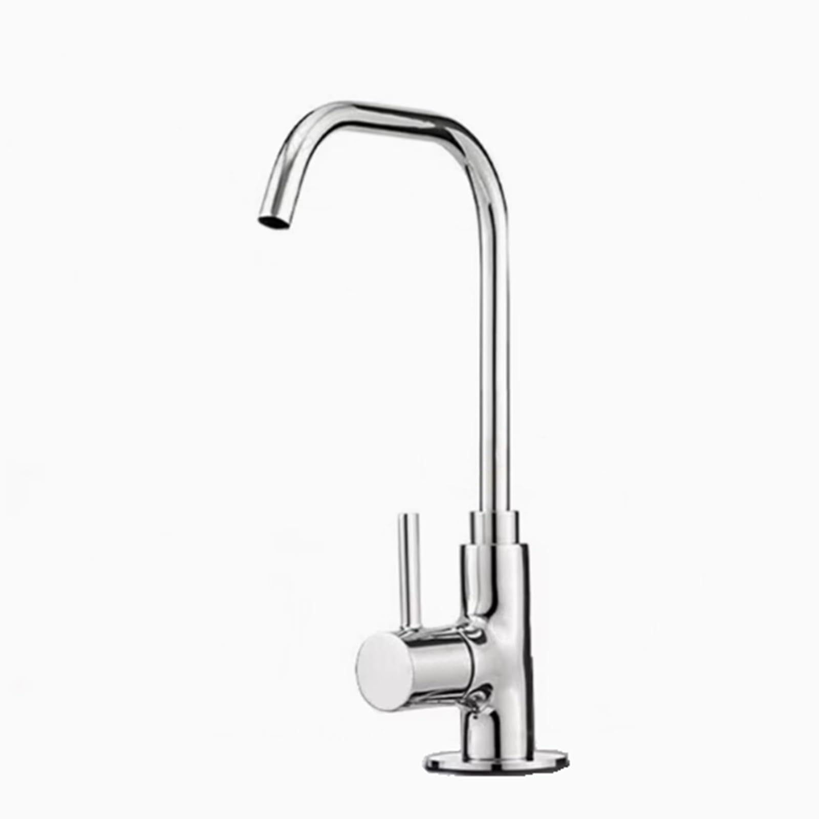 WDSOPK faucet Swivel Brass Chrome Plated Faucet Kitchen Sink Filter with Swan Neck Design Pure Tap for Clean Drinking Water (Chrome Plated A)
