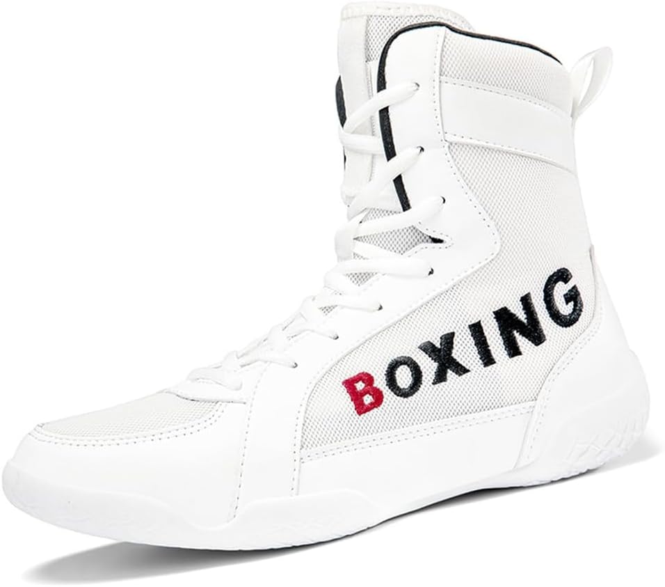 Men's High Top Professional Wrestling Shoes Breathable Lightweight Male Fighting Training Boots Fitness Sports Sneakers
