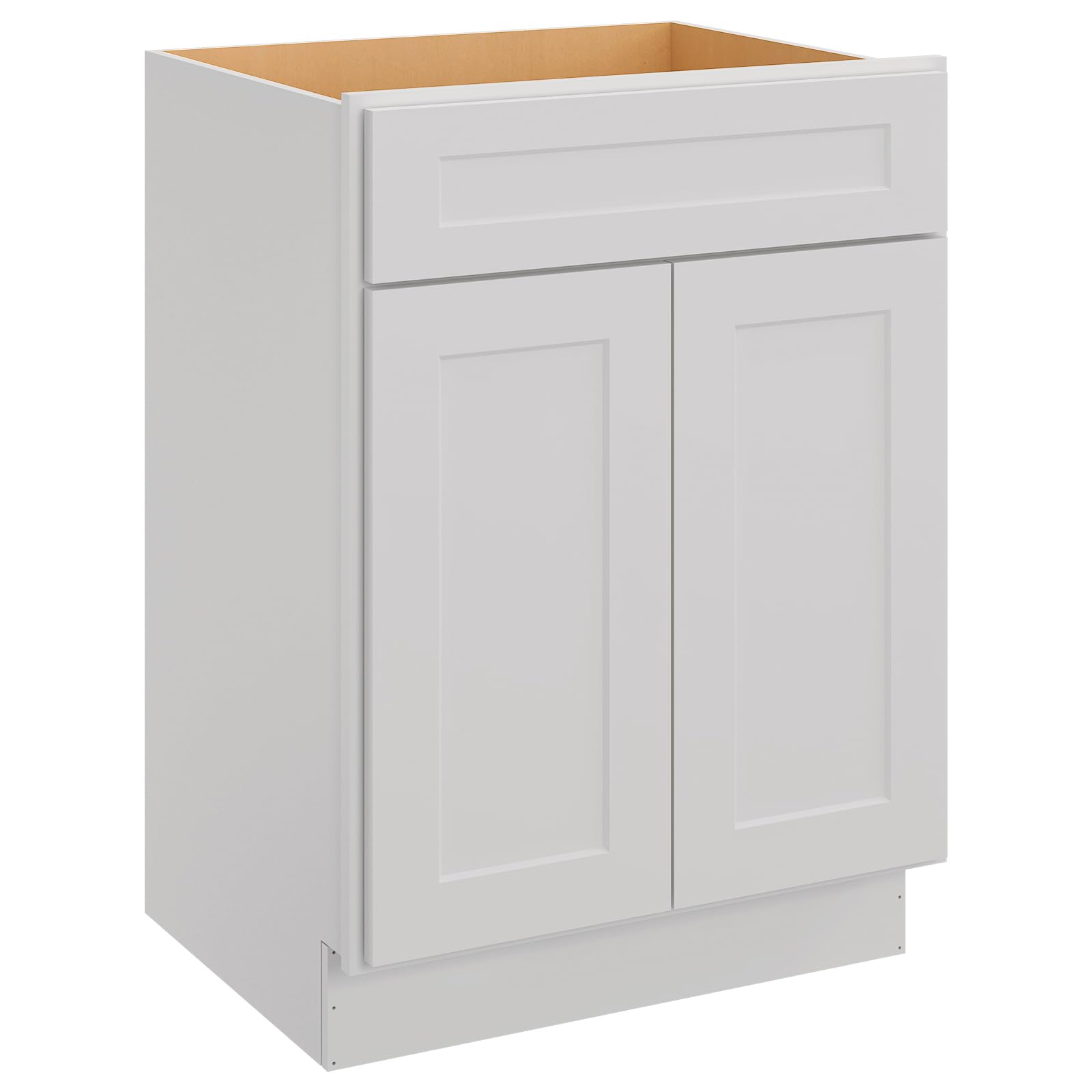 LOVMOR 24" Bathroom Vanity, Kitchen Base Cabinet, Single Sink Storage Unit, Pedestal Sink Storage Cabinet, Large Capacity for Laundry Room, Kitchen,