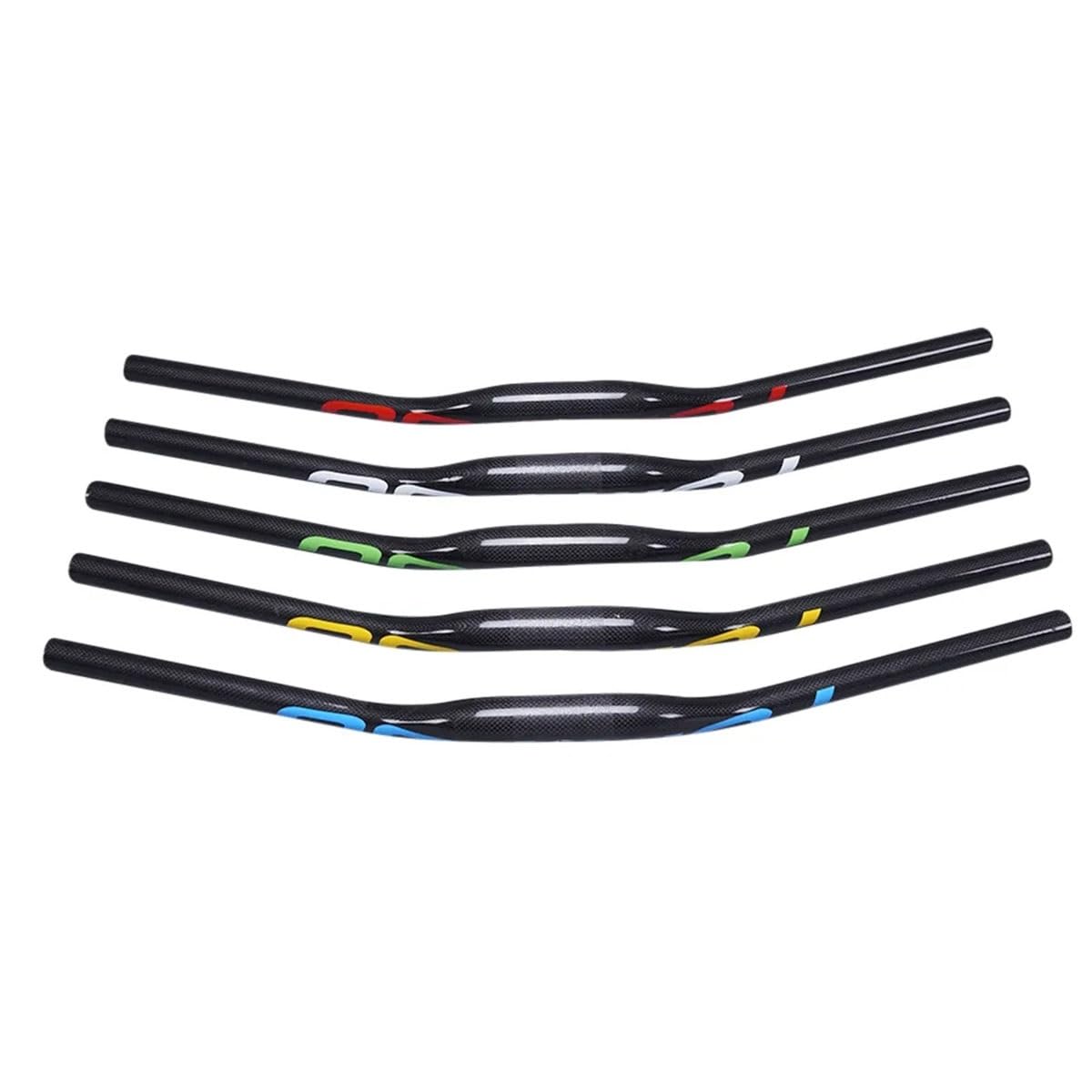 Manubrio rialzato per Mountain Bike in Fibra di Carbonio da 31,8 mm, Lunghezze Disponibili: 600/620/640/660/680/700/720/740/760/780 mm (Rosso, 720 mm)
