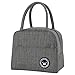 Panier Repas, ZoneYan Sac à Lunch Isolé, Sac à Lunch Étanche, Petit Sac Isotherme Repaspanier Repas, Mini Sac Isotherme Repas Bureau, Enfants, Pour École Bureau (Gray)