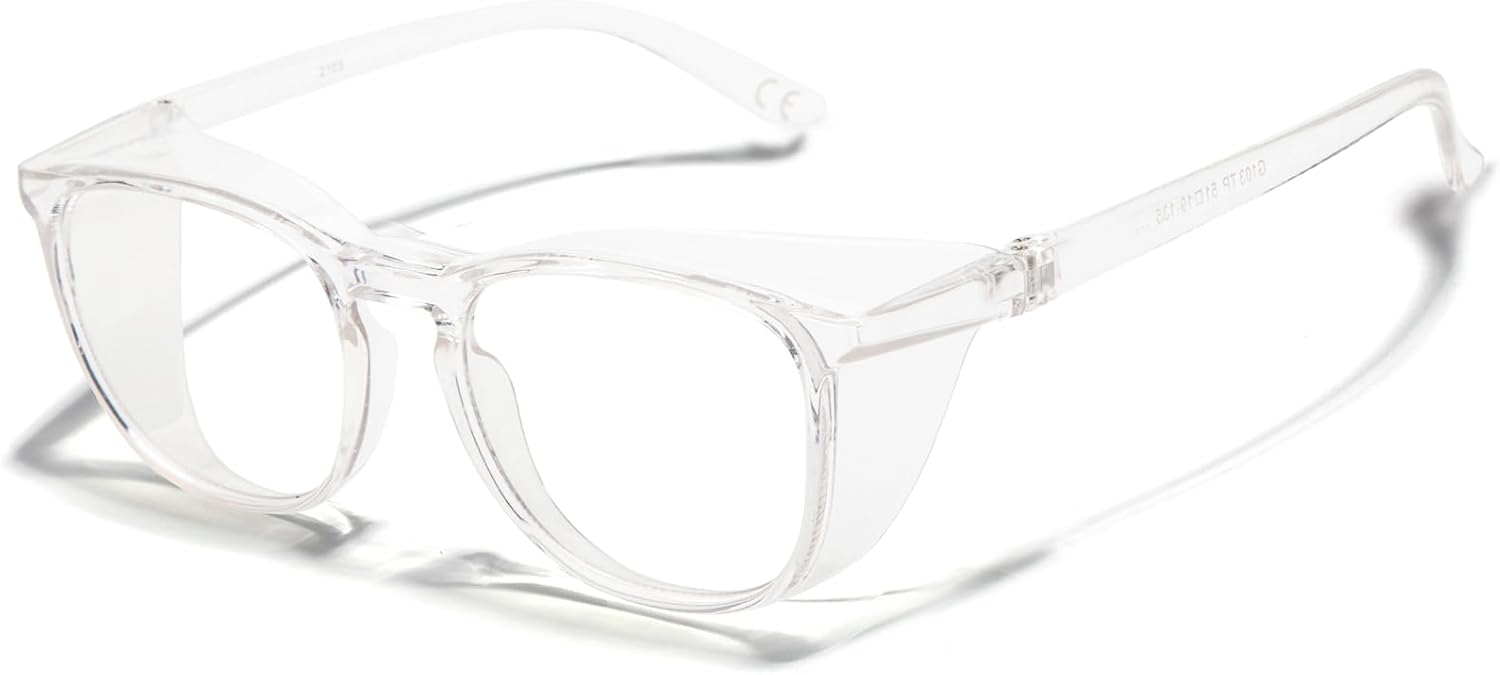 LianSan Safety Glasses with Readers,Reading Safety Glasses for Women Men,Full Reader Lenses Blue Light Blocking Goggles