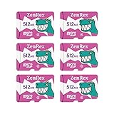 ZenRex 512MB (Not GB) 6 Pack Micro SD Card Class 4 Memory Card Company Use Data Storage File Transfer with Adapter