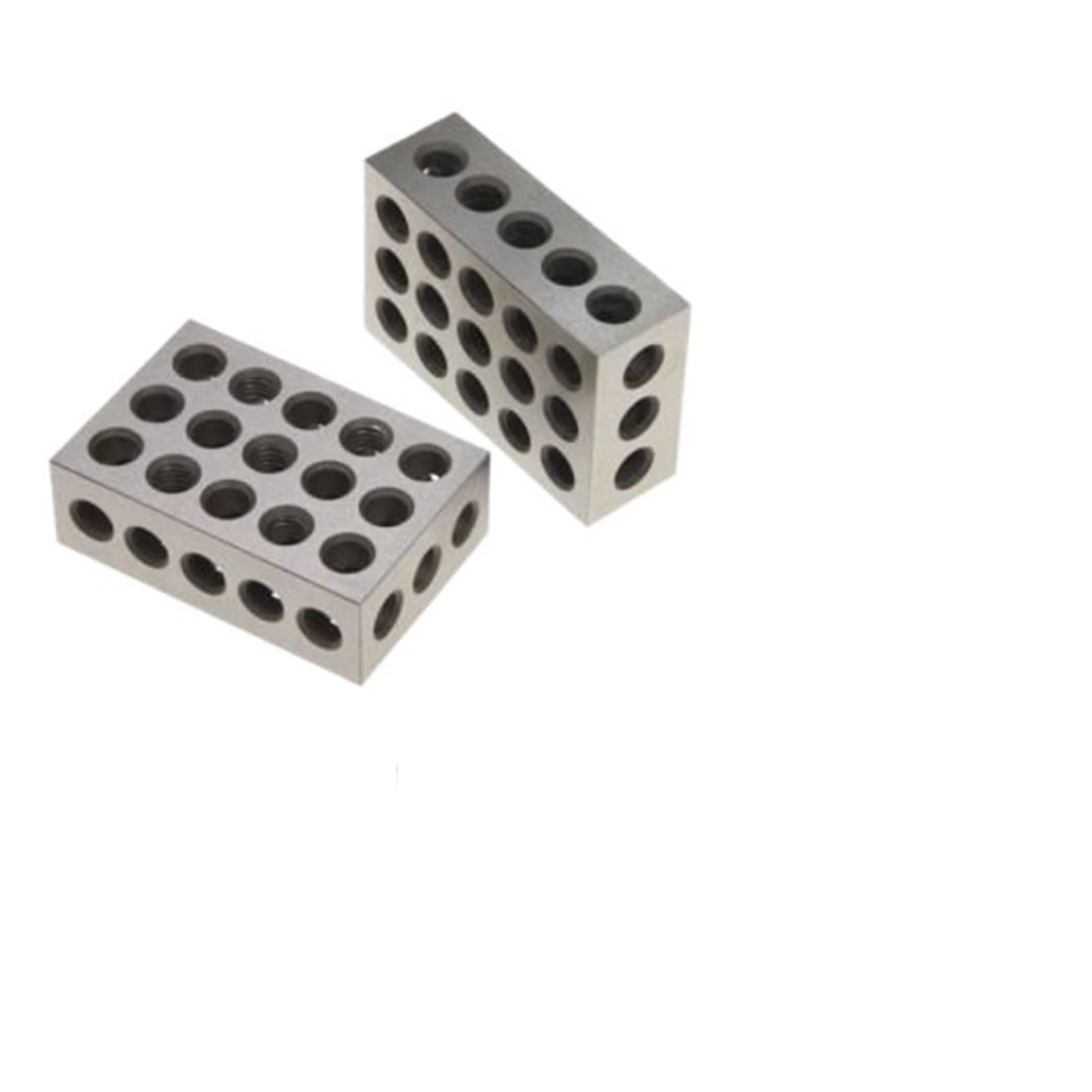CVFRDD Gauge Block Set 2pcs Hardened Steel 1-2-3 quot; Blocks 0.0001& Precision Matched Machinist 123 Milling Tool 23 Holes 25-50-75mm block gauge(25-50-75mm)