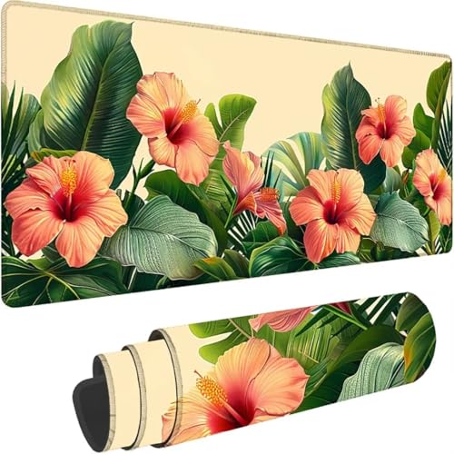 Tapete Escritorio Flor Rosa Decorar Oficina Alfombrilla Ratón xxl Gaming para Pc Ordenador