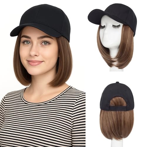 MY-LADY Hat Wig 6 Inch Short Straight