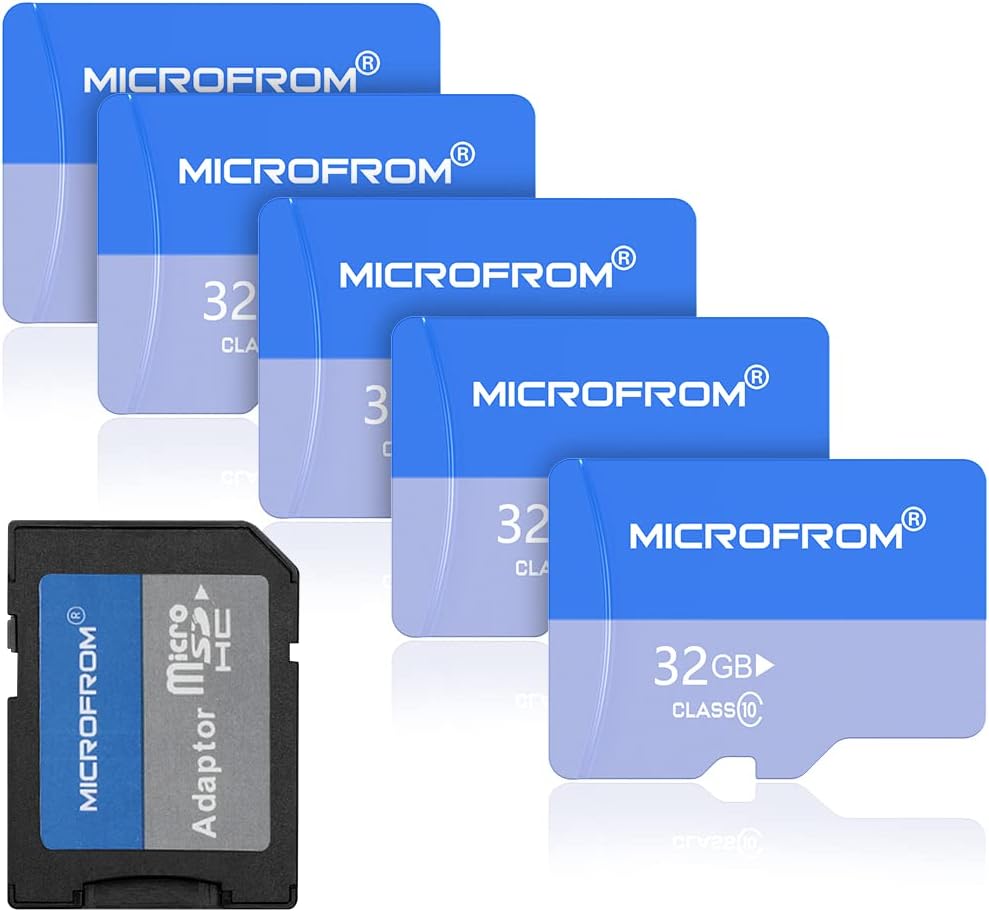 MICROFROM 32GB Memory Card FAT32 Memory Cards with Adapter