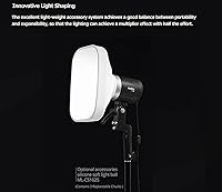 Vista 4 de GODOX ML-CS1625 Softbox Kit de cúpula de difusión con 3 adaptadores, difusor plegable para GodoxV1 Serie V1 ML30 ML60BI AD200PRO AD300PRO 400PRO V