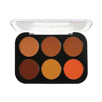 Corlo Contour Palette Concealer Correct, 6 Colors Cream Concealer Full Coverage Foundation Palette for Dark Circles Makeup Dark