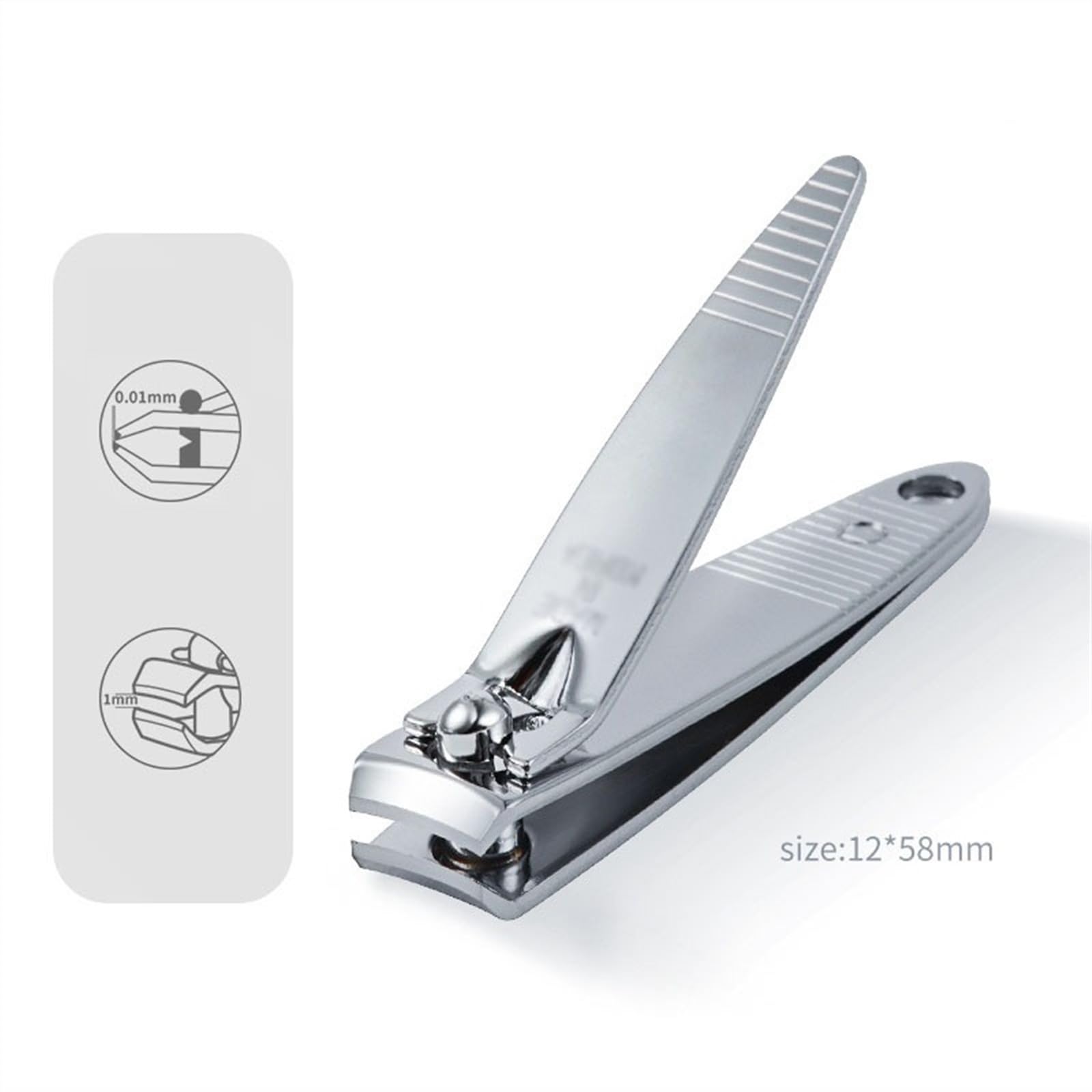 Juego de cortauñas para Hombre y Mujer, cortauñas de Acero Inoxidable para Viajes, Herramientas de Cuidado Personal para manicura, 4 Piezas con Estuche de Cuero portátil