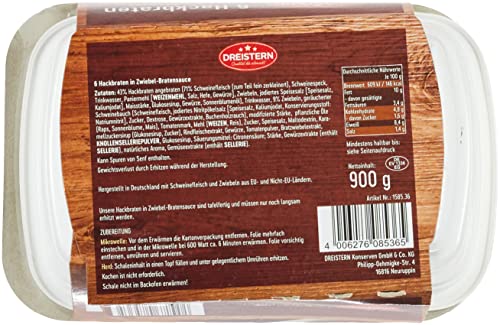 Dreistern 6 Hackbraten in Bratensauce, 900 g – Bild 3
