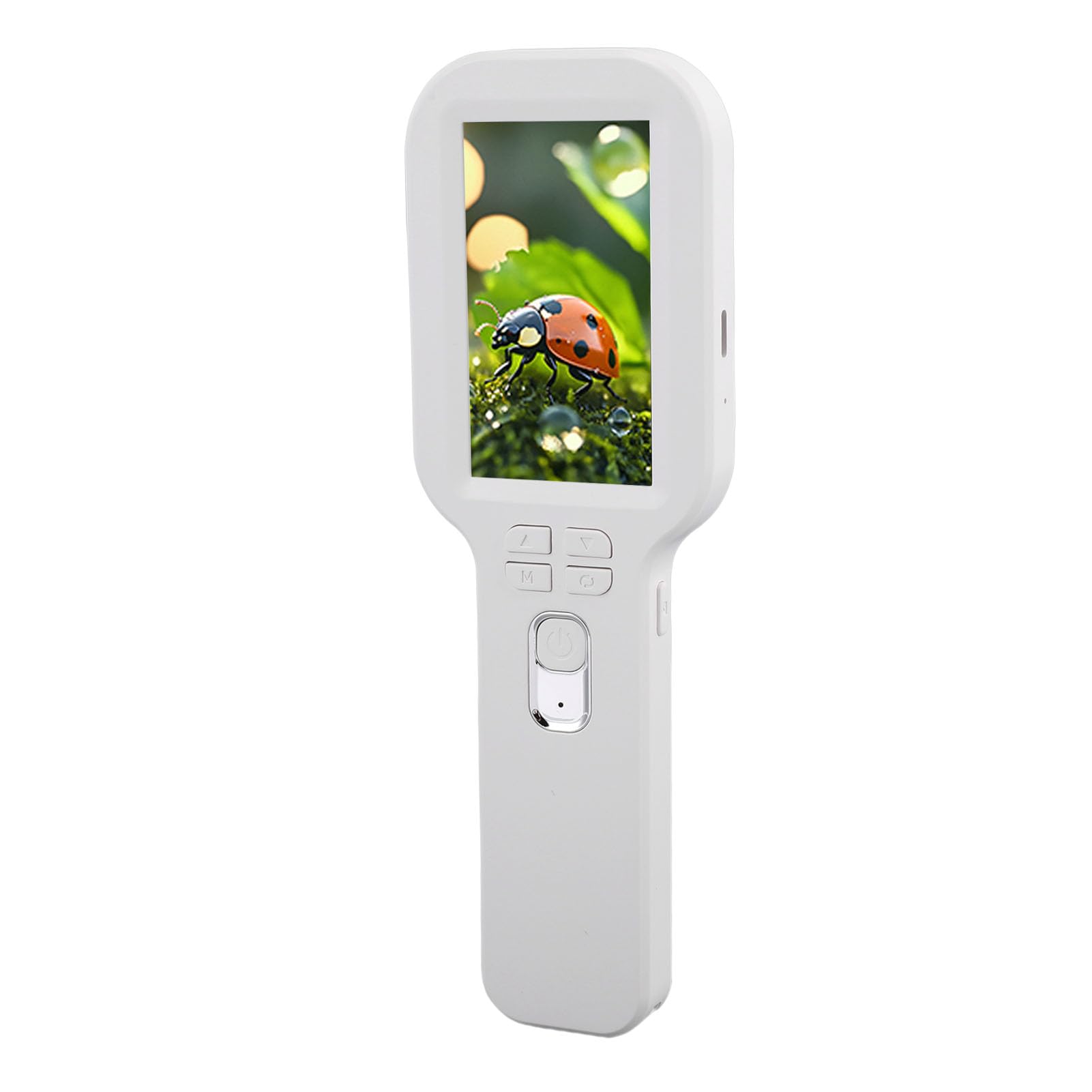GOWENIC Microscopio Digital de Bolsillo con Aumento de 5-500X, Diseño Ergonómico para Inspecciones Antiguas y Observaciones Cercanas (White)