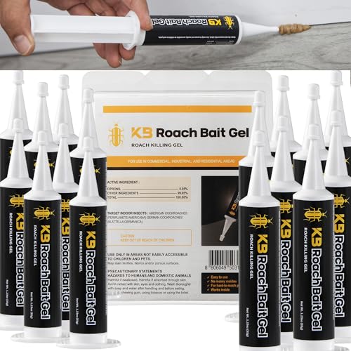 Roach Killer Bait Gel | Pest Control Efficacy for German(99%) &amp; American(97%) Cockroaches | 16 Syringe Pack with Optigard-Like Efficacy | Safe &amp; Powerful Cockroach Bane Solution |