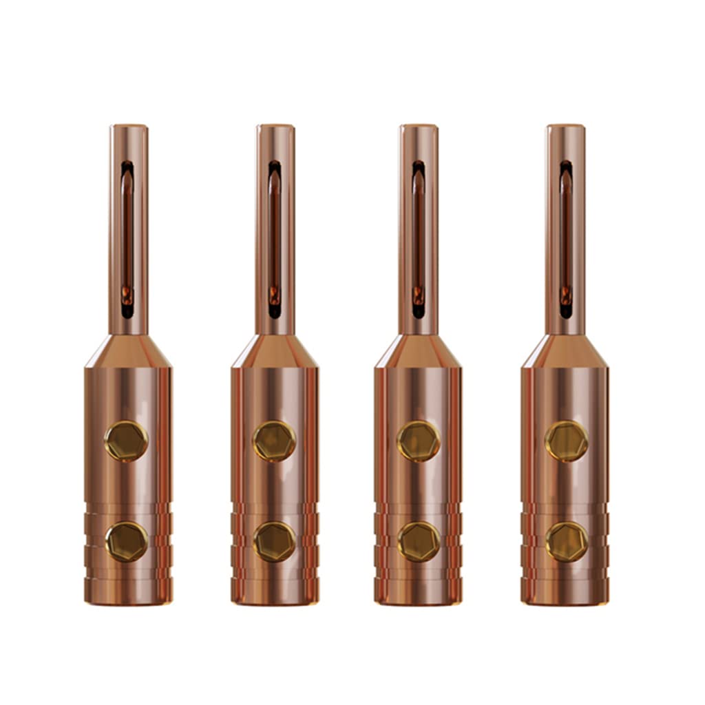 4 connettori a banana placcati oro/rodio antiusura utilizzati per cavo da 5 mm Sewell spine a banana per filo