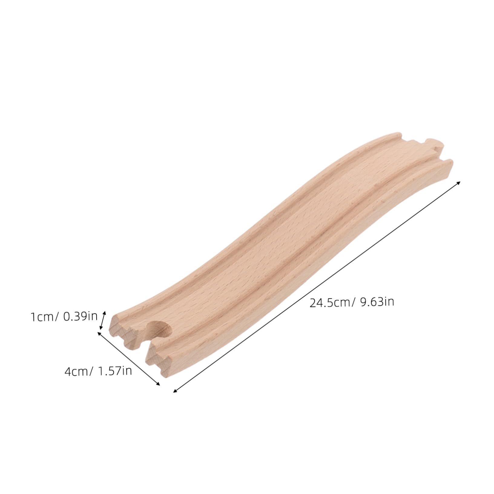 Set Accessori per Treno in Legno con Supporti Ponte in Plastica, Binari Stabili per Giochi per Ragazzo Ragazza e Costruzione Collaborativa del Percorso