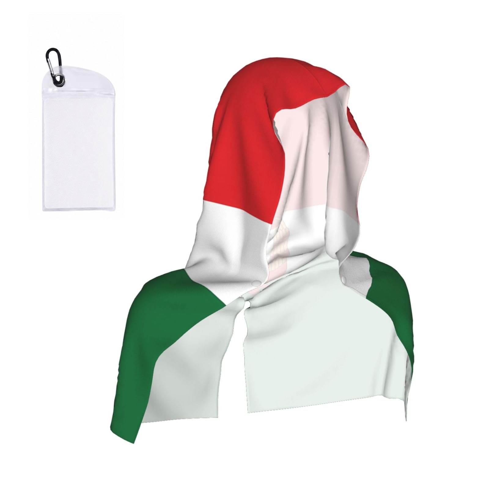 CNTDBU Flag of Mahabad Cooling Towel Hooded-Instant Chill Neck Cover for Sports, UV Cooling Rag for Running Gym