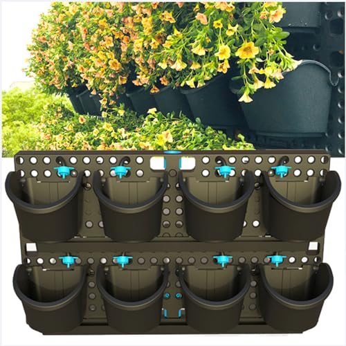 RNQZ Macetero Vertical de Pared con Sistema de vía fluvial, Maceta combinada de Pared con riego automático, macetero de Pared Verde expandible, para Flores, Verduras y Hierbas