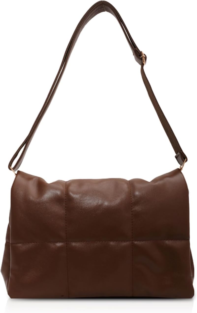BalakakaCrossbody Bag for Women 7L, 33×10×22 cm Large Capacity Handbag with Wide Adjustable, PU Leather Shoulder Bag for Travel Work Use