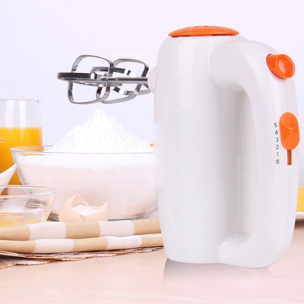 Egg Beater Hand-held Household Electric Eggbeater with One-Button Back-Out Setting, Five-Speed Adjustable Double-Rod Design