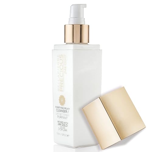 bellapierre Precious Purifying Milky Cleanser  Fórmula natural con polvo de oro de 24 quilates, vitaminas nutritivas, aceites y extractos botánicos,