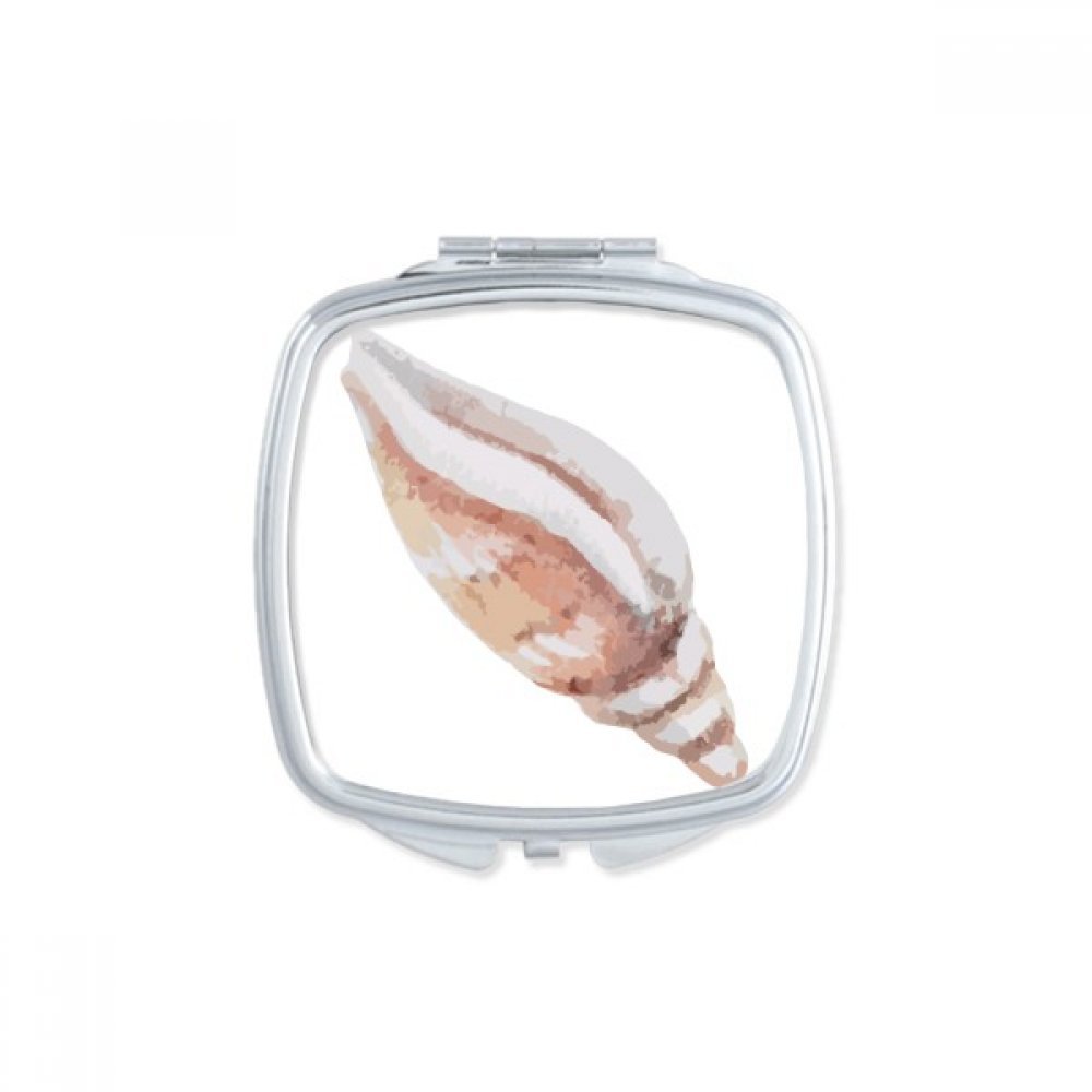 Miroir compact escargot marin pour retouches de maquillage en voyage et sac à main