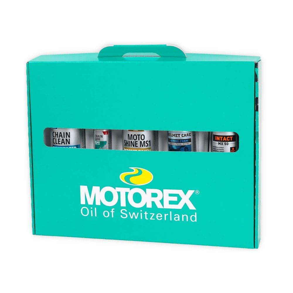 Motorex Ride n Shine Kit de Nettoyage et d'entretien pour équipement de Moto.