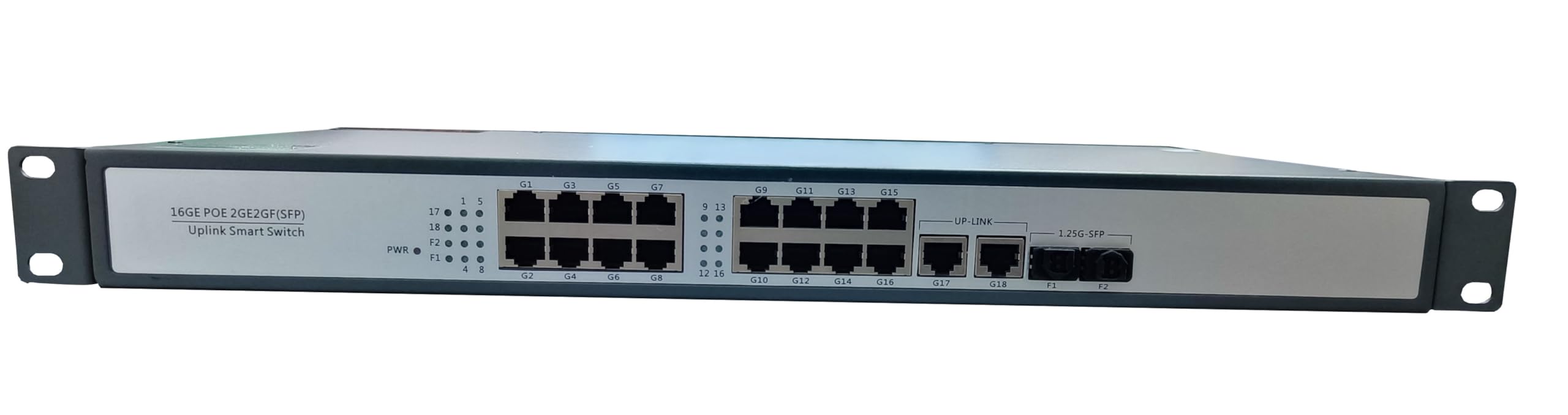 Hanutech Unmanaged PoE Switch 16 Port Gigabit 260W - 1000Mbps*16 PoE+2GE RJ45 Uplinks + 2 SFP Ports 1.25G (without Modules) Rack Mounted, IC Based CCTV Networking Switch- 1 Year Warranty-image-38