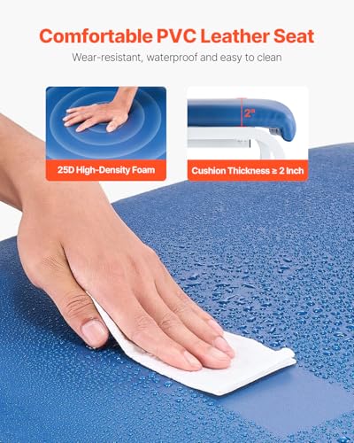 VEVOR Phlebotomiestuhl, Blutentnahmestuhl mit verstellbaren Armlehnen & klappbarer Armlehne, 180 kg Blutziehstuhl mit weich gepolsterter Sitzfläche, PVC-Leder für Krankenhäuser, Labore, Kliniken