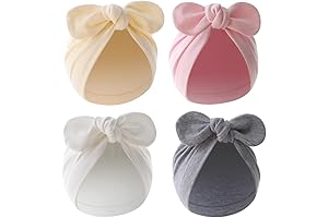 Four-Piece Baby Girl Bowknot Turban Hats