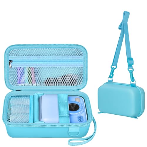 Image of Leayjeen Kids Camera Case Compatible with Cimizi /Gofunly /Aasonida /CAMCLID /LETSHAHA Kids Instant Print Camera, Kids Instant Camera for 1080P Printed Photos,Birthday Gifts for Kids-Blue(Case Only)